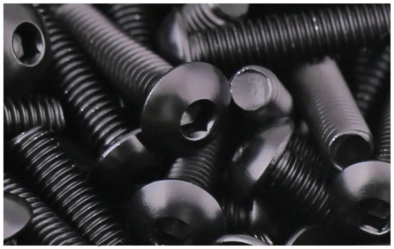 M3 M4 M5 5 mm 6 mm 8 mm 10 mm 12 mm bis 30 mm Schwarz 304 Edelstahl SS DIN7380 Bolzen Sechskant Innensechskant Pan Rundhalsbolzenkopfschraube – Detail 2