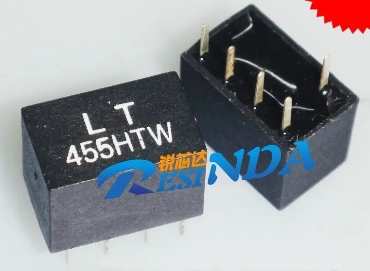 10pcs/lot LT455HTW 455HTW 1*4 5foot 455KHZ 55HT Ceramic crystal resonance filter