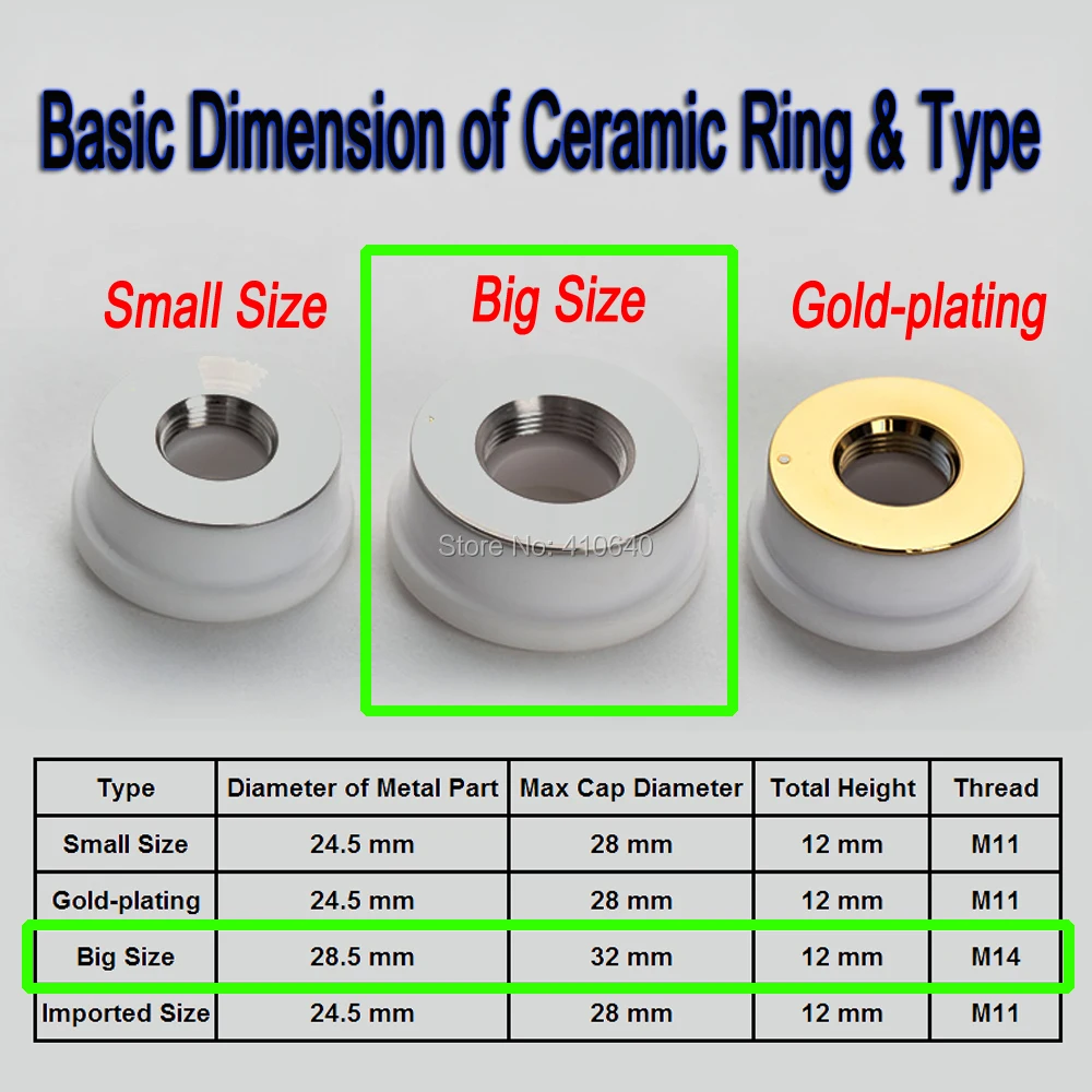 Cincin keramik untuk Serat Optik Laser Cutting Mesin 28.5X32mm Mesin Nozzle Precitec KT B2 CON untuk Paling Populer pemegang