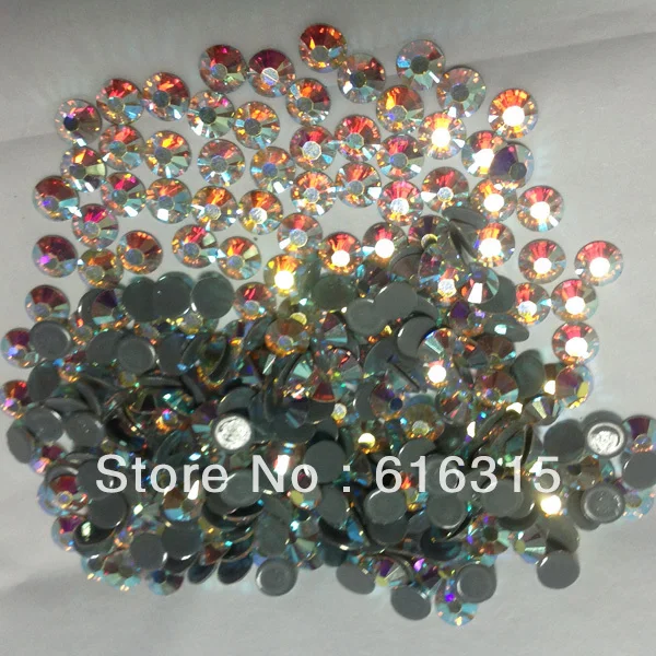 Hot fix rhinestone size ss20  in ab crystal 16 cutting facets14400 pcs each pack 100 gross factory directly sale