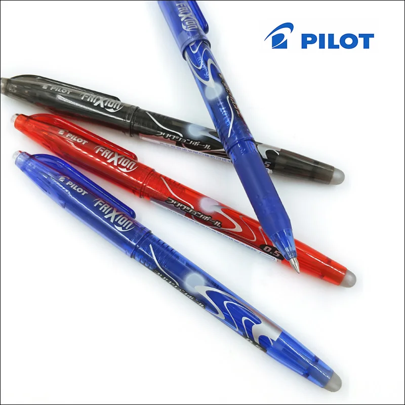 Original Brand Pilot FriXion LFB-20EF Erasable Gel Pens Fine Point Tip 0.5mm Black/Blue/Red Inks