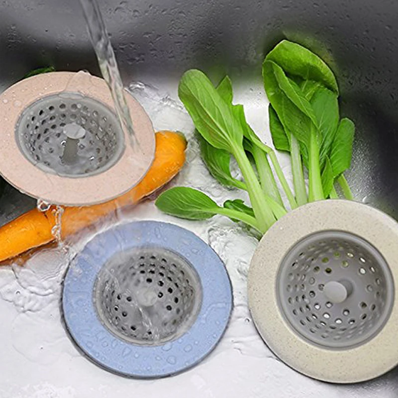 WALFOS Wheat Straw Kitchen Sink Strainer Bathroom Shower Drain Sink Drains Cover sink colander Sewer Hair Filter strainer