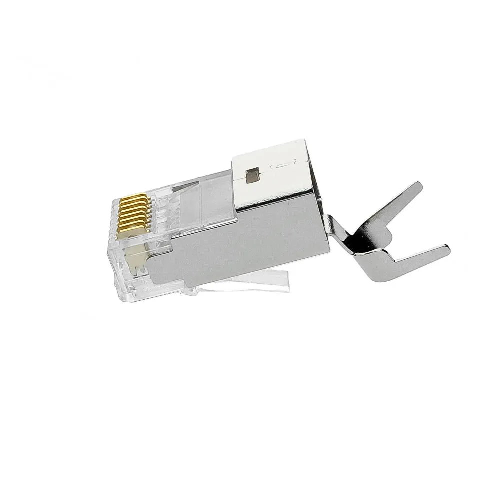 Crystal Cat7 Cat6a Cat6 RJ45 connector Cat 7 Cable network connector rj45 plug metal shielded RJ45 Connectors cable HY1552