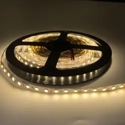 Tira de luces LED Flexible para decoración, cinta de luz de 5 m/rollo, 2835 SMD, 5M, 600LED, CC de 12V, 120LED/M, súper brillante, blanco cálido