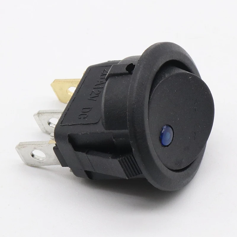 2pcs 12V led rocker switch Led Dot Light 3 pins ON-OFF Rocker Switch LED illuminated Car Dashboard Dash Boat Toggle SPST Switch