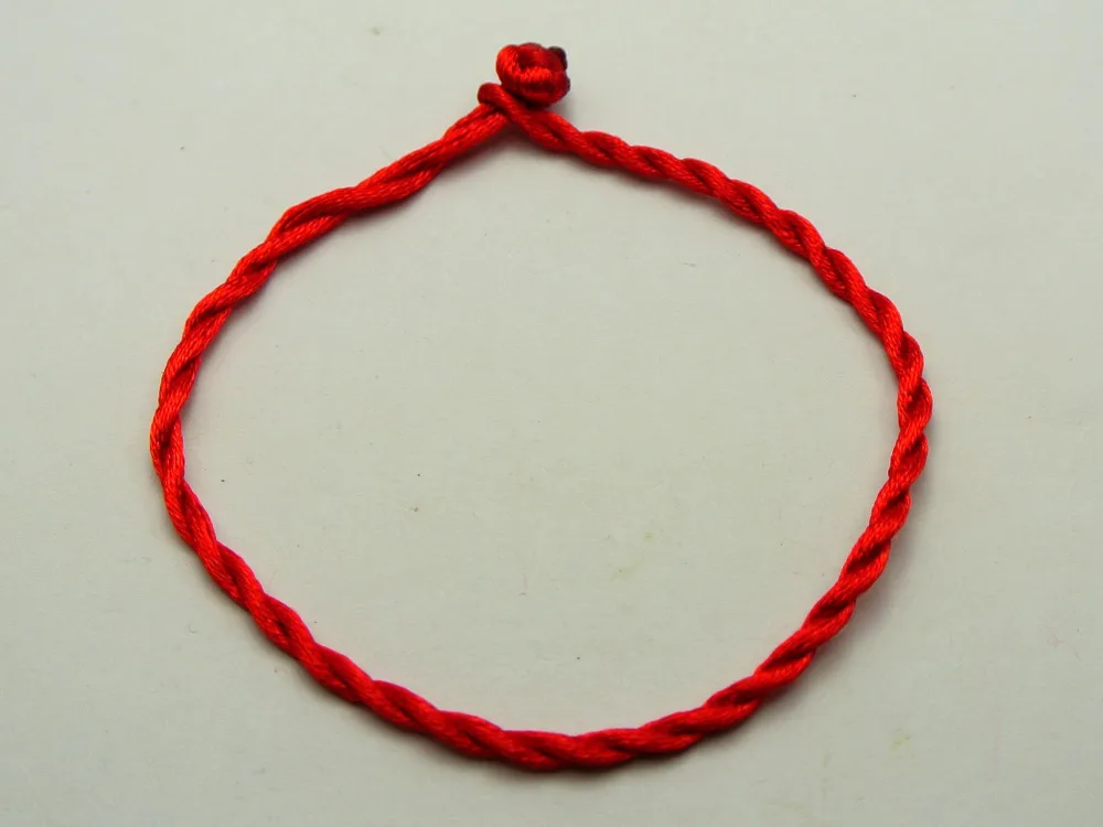 50 Braided Lucky Red String Rope Cord Bracelet 21cm for Charm