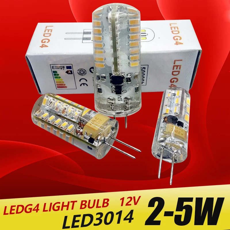 Mini lámpara LED G4 3014, bombilla LED de 3W, 5W, CA, CC, 12V, luz LED G4 SMD, luces de araña de Ángulo de haz 360, reemplazo de lámparas halógenas