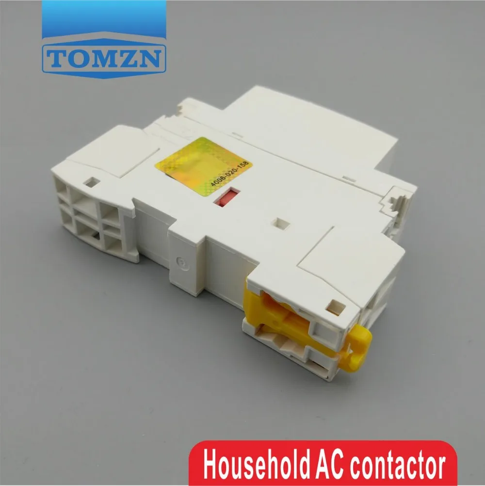 1PCS TOCT1 2P 16A 220V/230V 50/60HZ Din rail Household ac Modular contactor  2NO  or 1NO 1NC