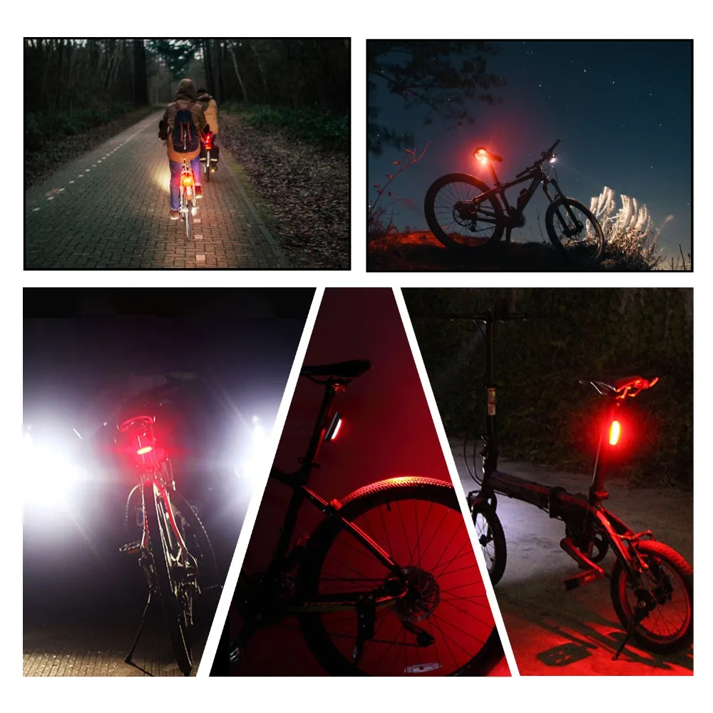 WEST BIKING Bicycle Rear Light USB Rechargeable LED Tail Light 6 Mode Cycling Safety Helmet Bag Flash Lamp Bike Accessories