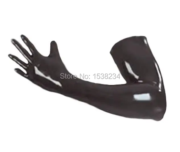 

Latex Gloves Rubber 0.8mm PLUS Thick 0.8MM Black Latex Long COSPLAY Gloves