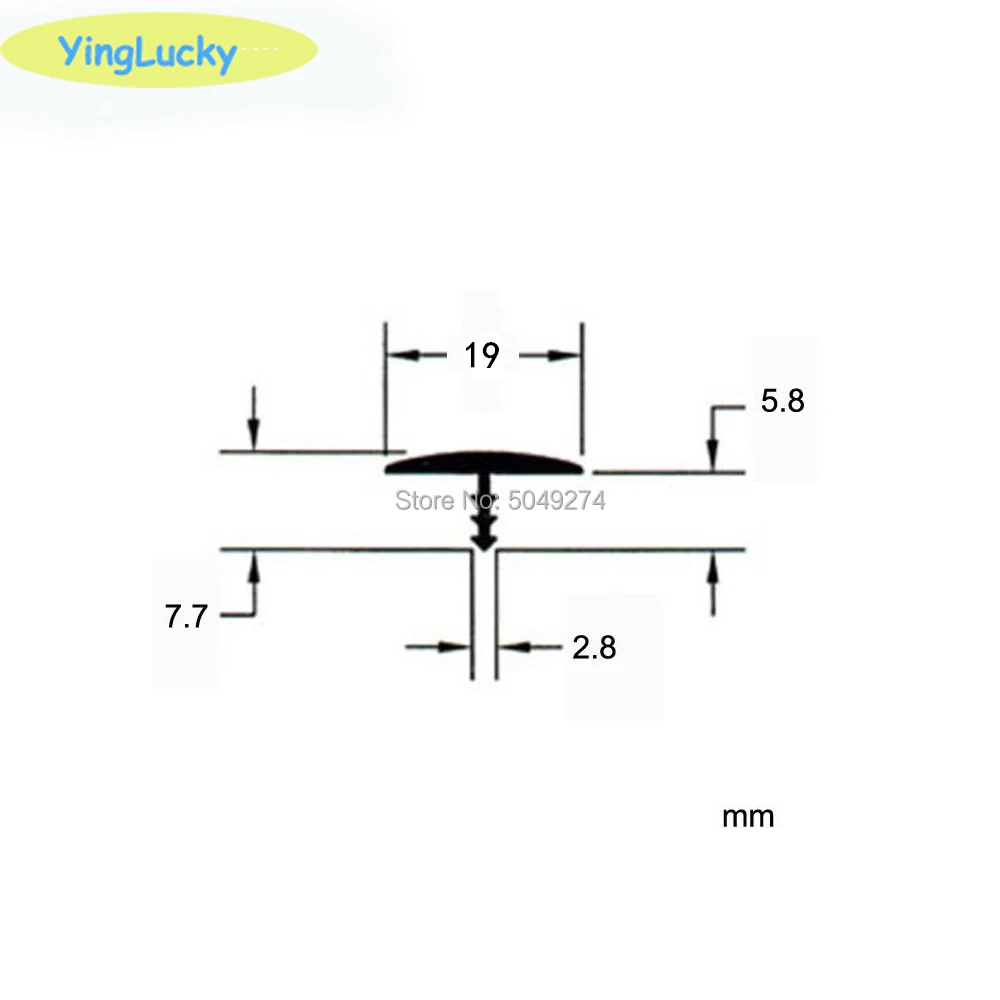 Yinglucky 32,8 Fuß (10 m) Länge, 16 mm/19 mm Breite, Kunststoff-T-Profil für Arcade-MAME-Spielautomaten, Chrom/Schwarz – Detail 12