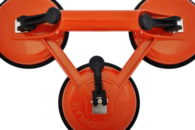 Placa de ventosa de aluminio, 3 ventosas de alta resistencia, Triple almohadilla, elevador de Metal y vidrio, accesorios de herramientas rápidas, 150KG
