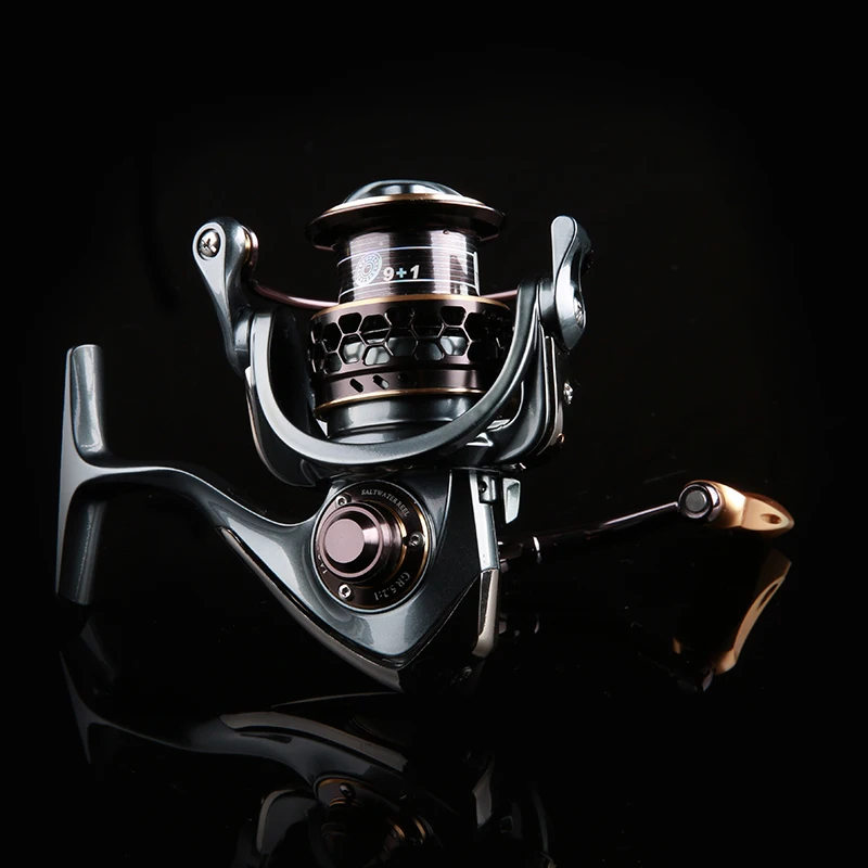 Tsurinoya Jaguar Spinning Reel Dubbele Spool 9 + 1BB 5.2:1 Rvs Lager Voor Sea Trout Pike Vissen Wiel Coil molens vissen