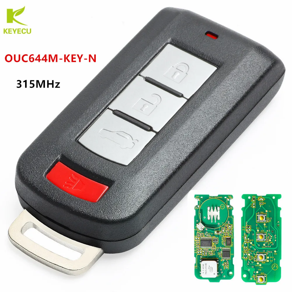 

KEYECU Replacement Remote Smart Prox Key Fob 3+1 Button 315MHz ID46 PCF7952 for Mitsubishi Lancer 2008-2016 FCC: OUC644M-KEY-N