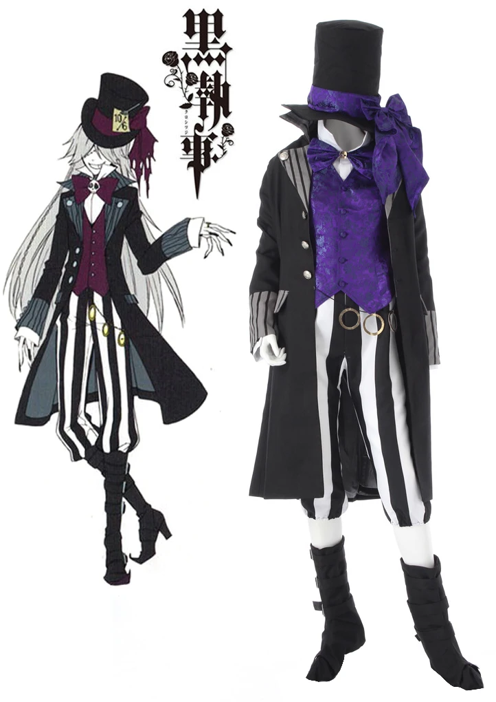 

Black Butler Grim Reapers Cosplay Kuroshitsuji Undertaker Grim Reapers Cosplay Costume Custom Made Full Set Any Size