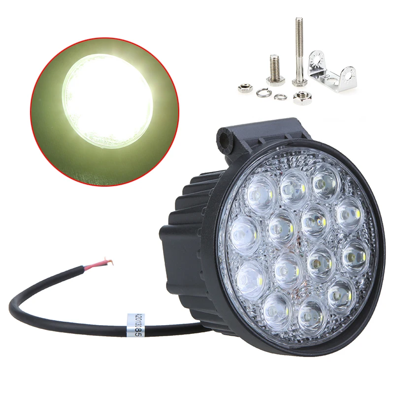 

New 42W Off Road Flood Light Waterproof Round LED Work Light LED Flood Lamp for Car Truck Boat SUV ATV Hot Selling