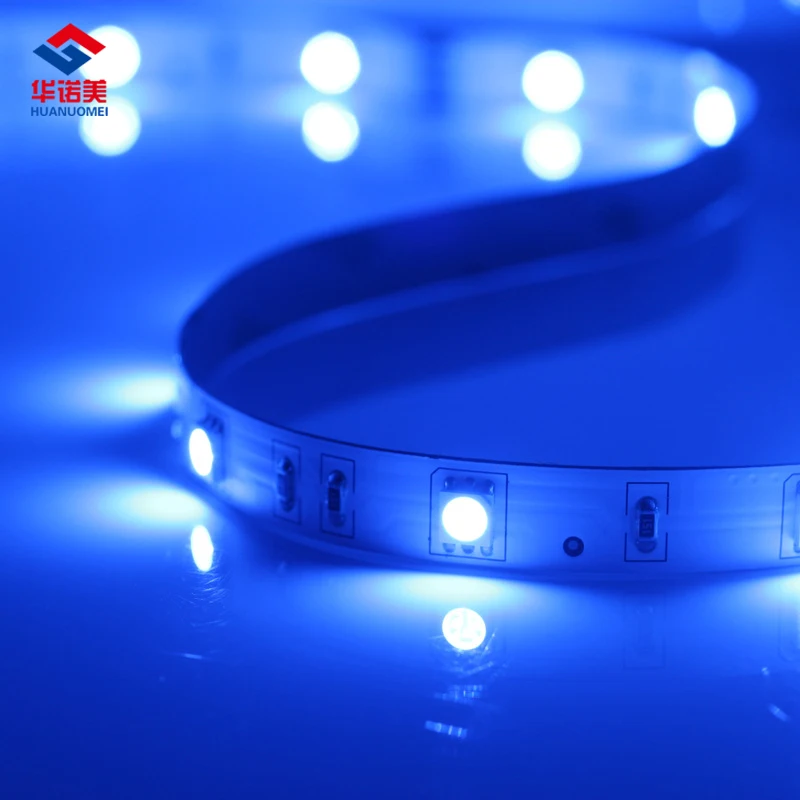 

12V 5050 30LEDs Flexible LED Strip Blue 5M/Roll Tape SMD5050 Blue Color LED Lights Tape Non-waterproof IP20 White PCB lamp