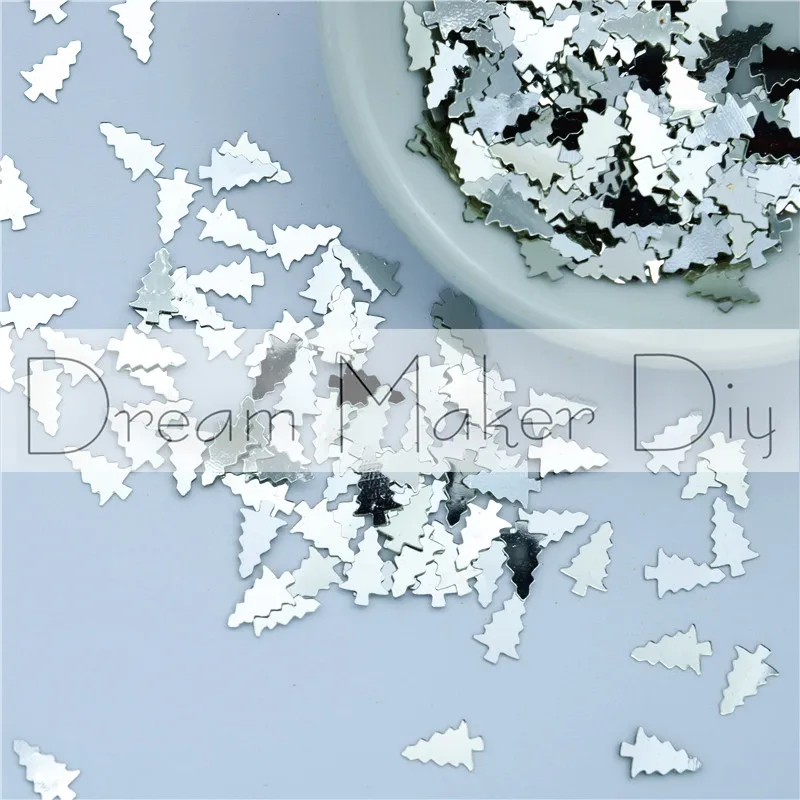 2000Pcs(50g) 5*8mm Christmas Tree Shape Wholesale Loose Sequins Scrapbooking Craft Glitter decoration Confetti