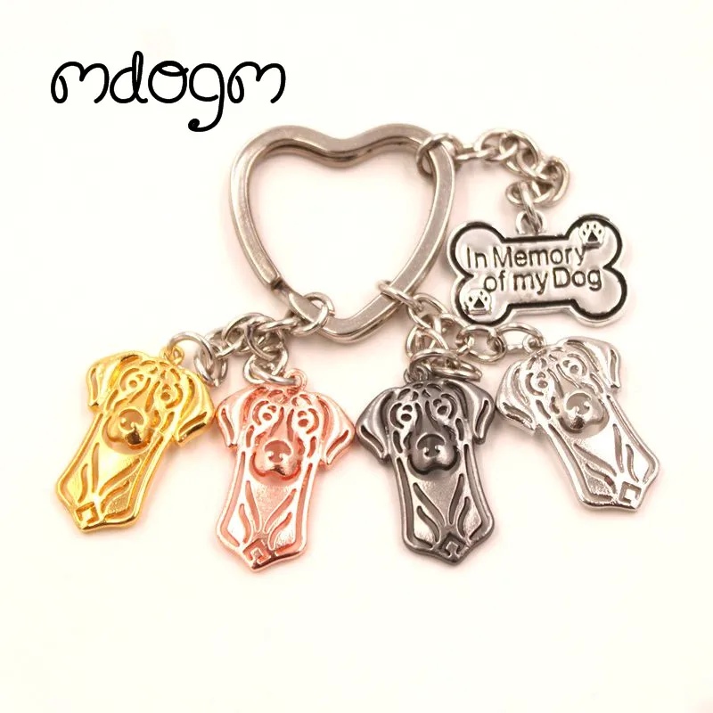 Cute Doberman Dog Animal Gold Silver Plated Metal Pendant Keychain For Bag Car Women Men Key Ring Love Jewelry Purse K025