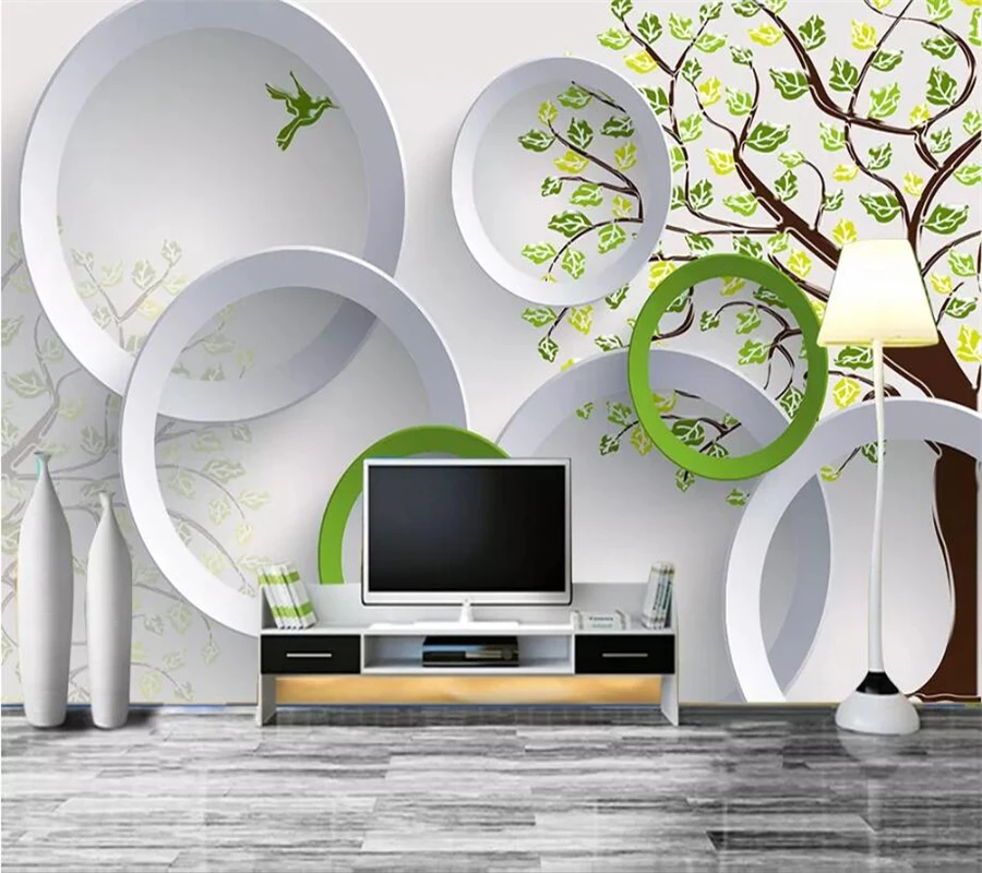 

beibehang Custom Photo Mural 3d Wallpapers Mosaic Trees living room TV Background wall paper for walls 3 d papel de parede mural