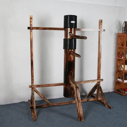 4 colors kungfu solid wood dummies Ip Man training wooden dummy height adjustable wing chun wooden dummy with frame