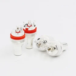 Audio Hifi Enchapado en plata, conector RCA hembra, Phono, chasis, amplificador HIFI, 8 Uds.