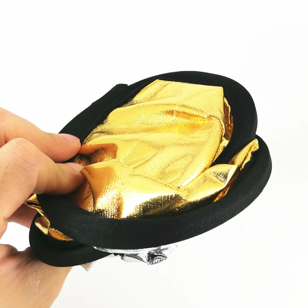 30 سنتيمتر 2 في 1 الذهبي والفضة لطي ضوء جولة التصوير عاكس جوفاء ل استوديو Foto كاميرا فوتوغرافية