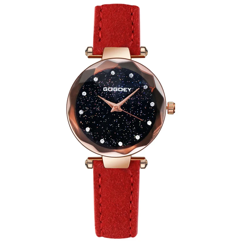 Reloj Mujer 2021 Gogoey Starry Sky Wrist Watch Ladies Fashion Casual Quartz Watch Women Clock Women\'s Watches Relogio Feminino