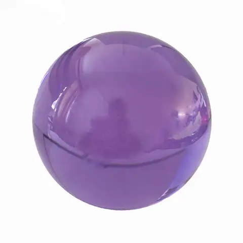 70mm Crystal Glass Ball Paperweight Lilac Quartz Sphere Fengshui Ornaments Home Decoration Figurines Souvenir Gifts
