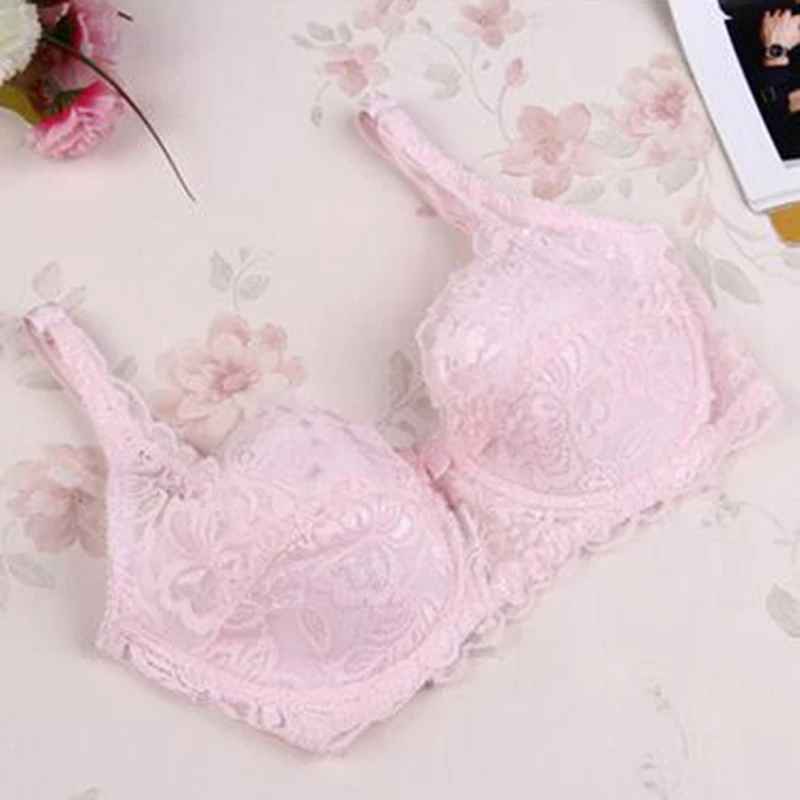 

2019 Sexy Bra for Women 3/4 Cup Floral Embroidery Underwear Ladies Plus size bras Push Up Padded underwire Bra Lace Bralette