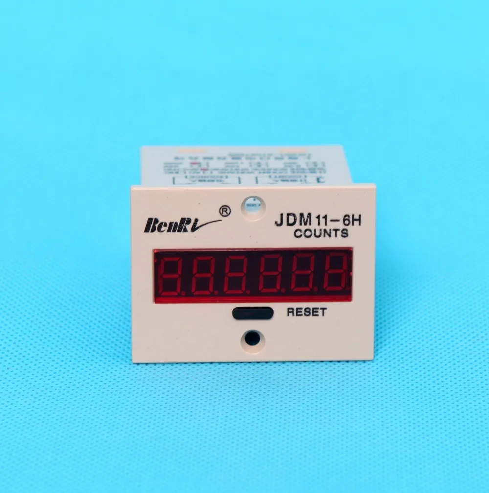 Electronic Counter 6-digit Blackout Memory With Voltage Production Counting DC12V DC24V DC36V AC220V 0-999999 KG11J-6H