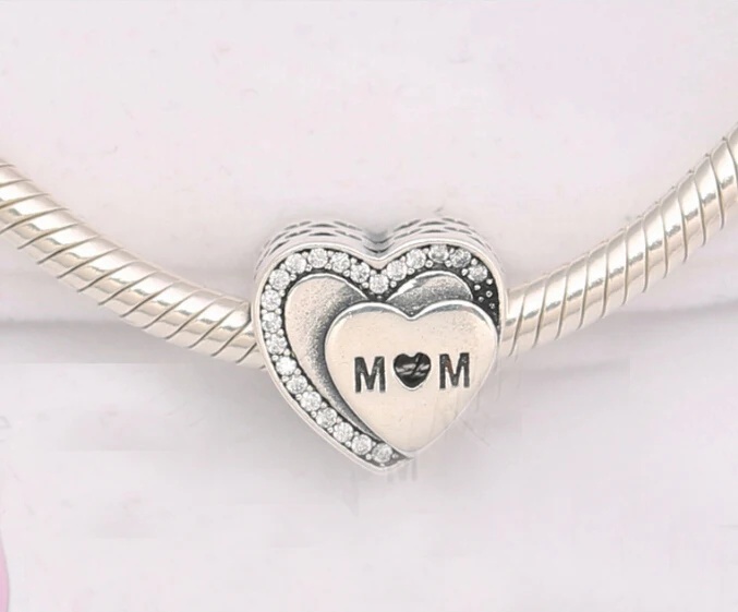 2017 mother day silver color Tribute to Mum Charm beads Fit european Bracelet Diy Jewelry making