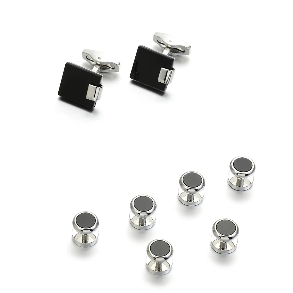 VAGULA 8pcs Cufflinks Collar Stud Set Hot Sale Spinki Tuxedo Tie Pin Gemelos Men Jewelry Gift 419