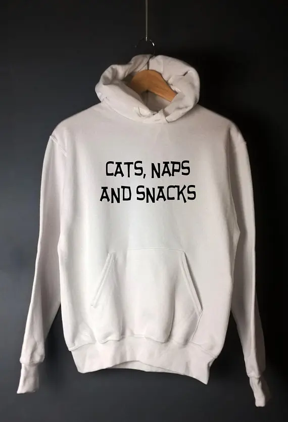 Sugarbaby Cats Naps and Snacks Cat sweatshirt Cat Hoodie Gift For Sister Mom High quality Fashion Tops Pink Hoody Drop ship