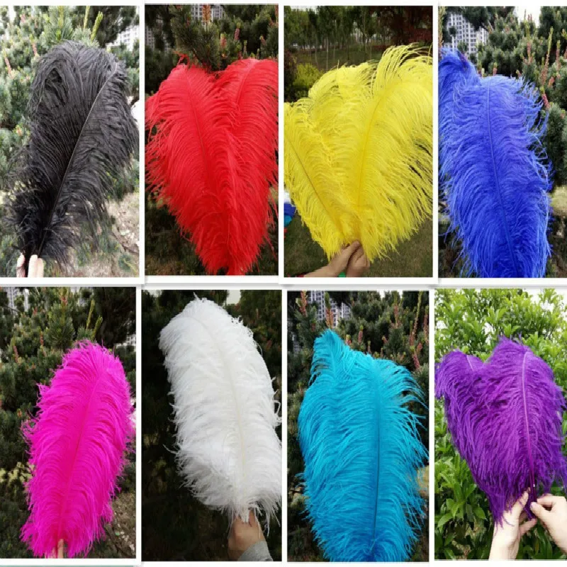 

Wholesale beautiful 100 PCS 55-60 cm/22-24 inch ostrich feathers DIY wedding Interior decorations a variety of colors to choose