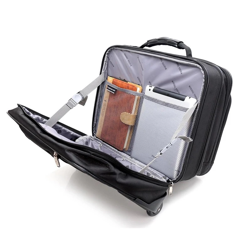 Famous brand Multifunction Men Business Rolling Luggage 18 Inch Carry On Computer Trolley Travel Bag Women Fashion Suitcase