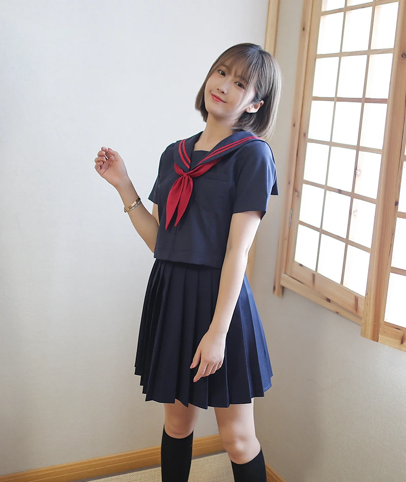 Uniforme escolar japonés para niñas, uniforme escolar de marinero de la Marina, traje de Cosplay de Anime de Enma ai, novedad de 2024