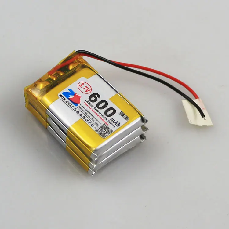 In the 600mAh 402030*3 3.7V polymer lithium battery 402030x3 tachograph 122030 Rechargeable Li-ion Cell