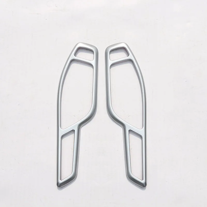 2 pcs Matte Silver Car Interior Door Handle Frame Trim Accessories For Land Rover Range Rover Evoque Coupe 2016-2019