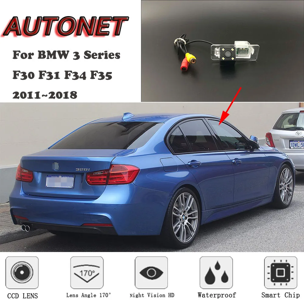 

Камера заднего вида с ночным видением для BMW 3 Series F30 F31 F34 F35 2011 ~ 2018 CCD/камера или Кронштейн номерного знака