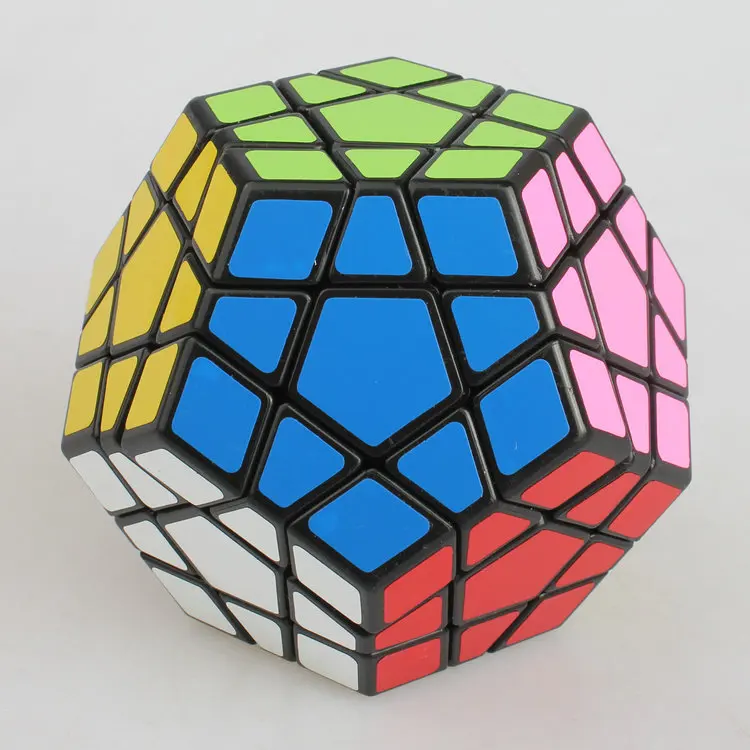 High Quantity Shengshou Megaminx Puzzle Speed Dodecahedron Smooth Puzzle Cube Color Black/White special Toy Free Shipping