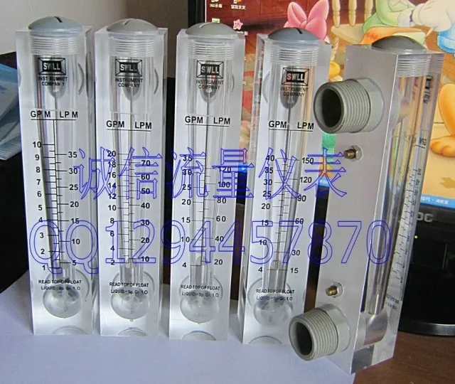 LZS-40 plastic tube float liquid flowmeter 1-10m3/h socket 50mm diameter water flowmeter