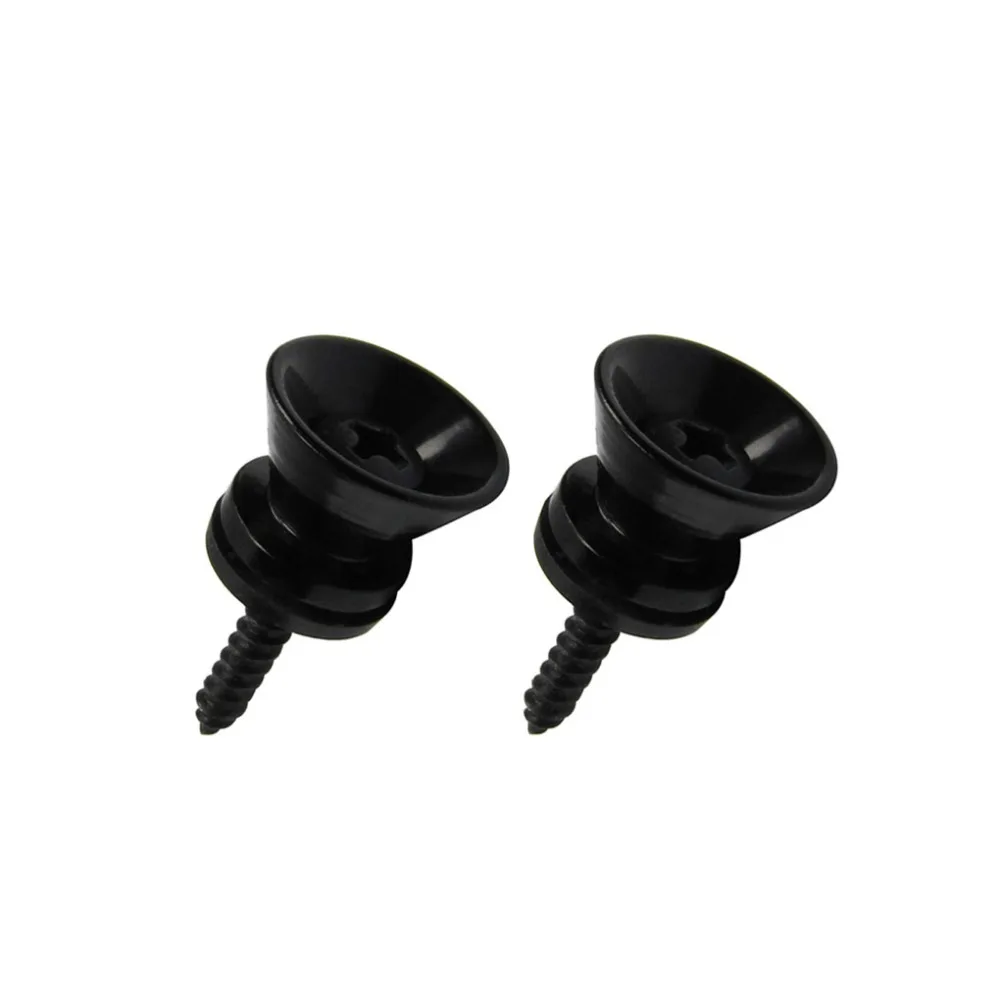 NEW 2pcs Metal Black Guitar Strap Locks Straplocks Buttons For Guitar Accessories