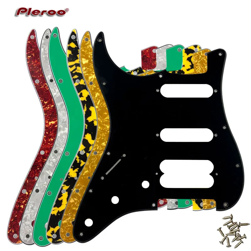 Pleroo Guitar Parts - For FD US Left Handed 72' 11 Screw Hole Standard Start Player Humbucker Hss Guitar Pickguard Scratch Plate