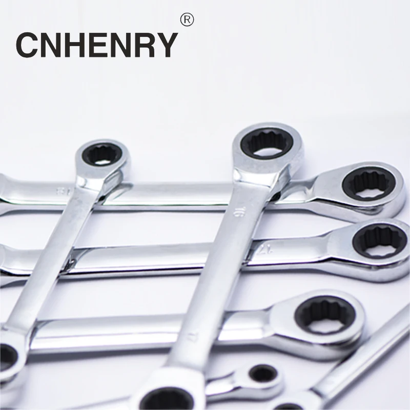 Double-Head Combination Ratchet Wrench Universal Key Head Wrench Chrome Vanadium Reversible Spanner Tool Key For Repair Car