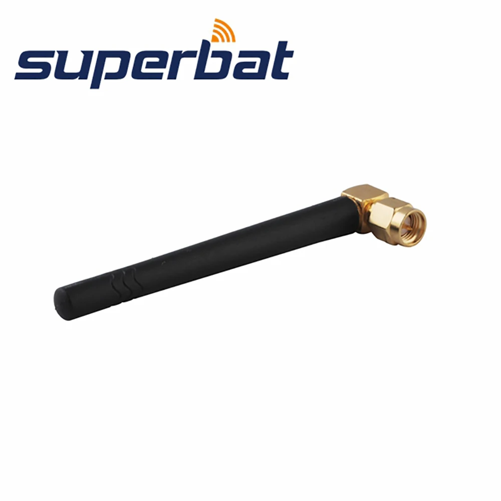 Superbat 3dbi 2.4GHz Wi-Fi Omni Booster Antenna SMA Male RA 50 ohm for Wireless Router WLAN PCI Card Rubber Duck Aerial