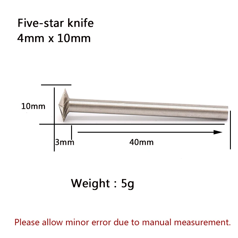 1pcs 3/4mm Shank White Steel Wood Carving Knife Sword Blade Milling Cutter Edged Line Drawing Graver Woodworking Engraving Tools