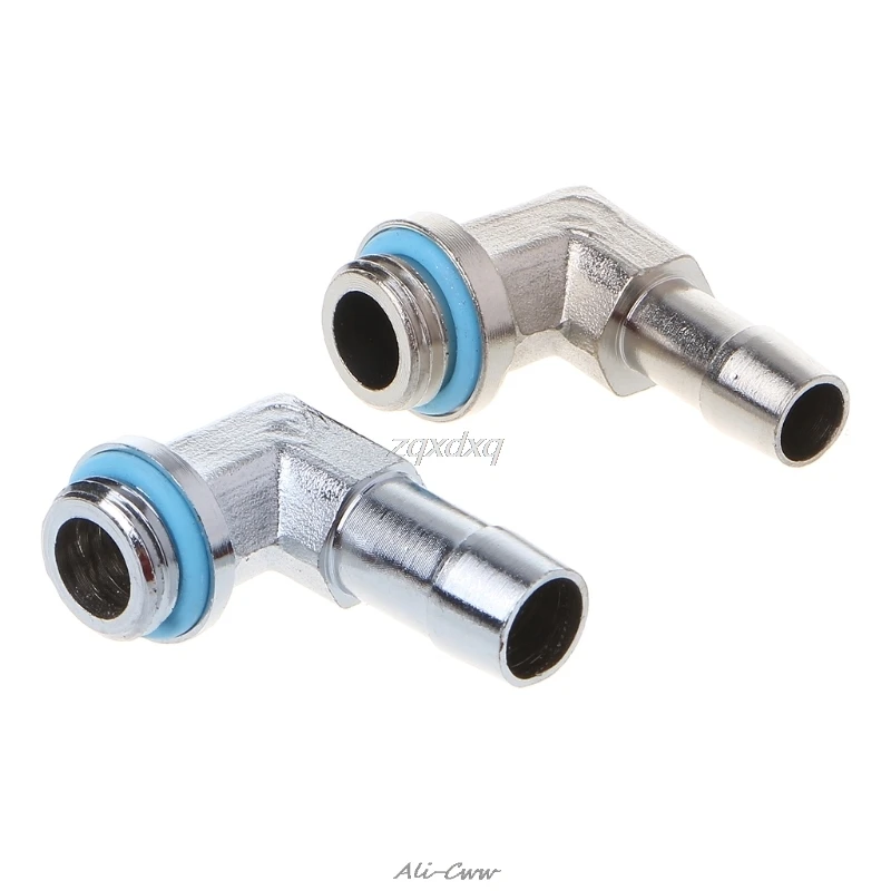 

OD 9mm / 11 mm PC Water Cooling System Part G1/4 Thread 90 Degree Elbow Pipe Connector Computer Components Cooling Accessories