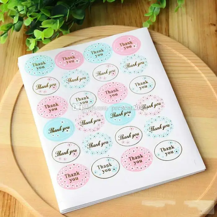 Thank you wedding favors guest gifts seal sticker gift wrapping sealing labels packaging   party decorations 24pcs/