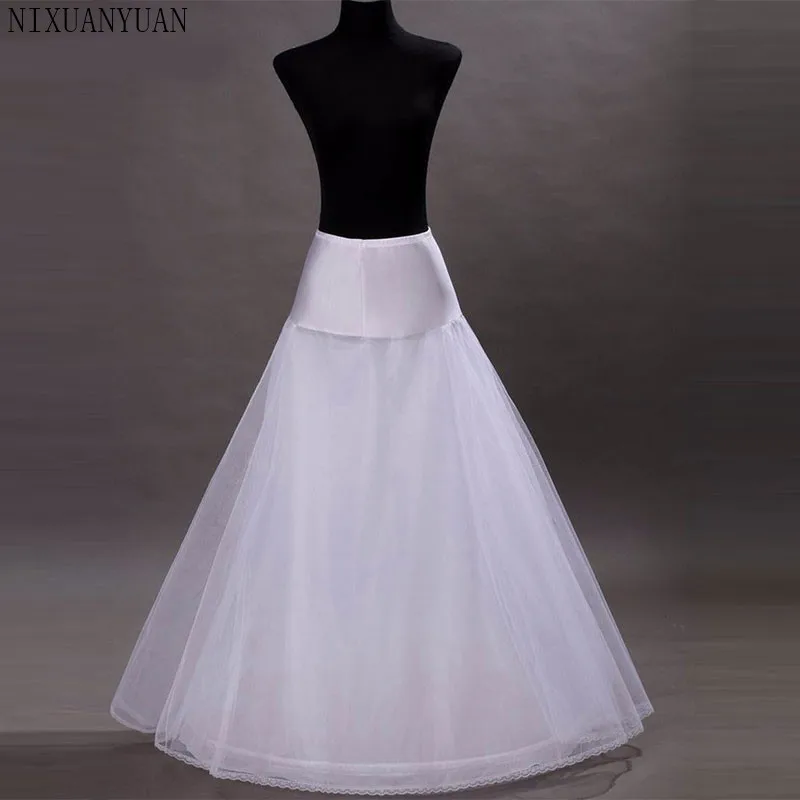 Braut Slips Hochzeit Unterrock Weiß Unterkleid Falda Brautpetticoat Lange Krinoline Sottoveste EINE Linie Petticoat Schicht